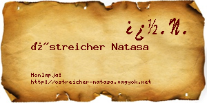 Östreicher Natasa névjegykártya